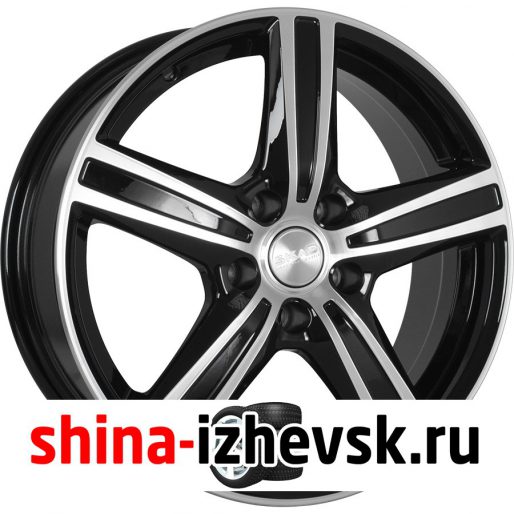 Колесный диск СКАД Адмирал 6.5xR17 5×114.3 ET50 DIA64.1 черный глянцевый с полированной лицевой поверхностью в Ижевске